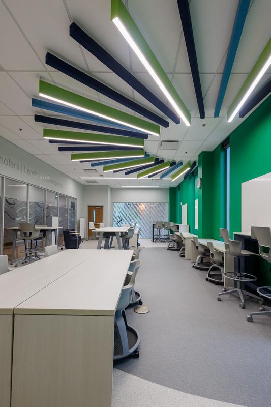 The Athletics study hall inside The Learning Commons