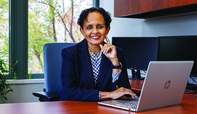 Uma Gupta in her office