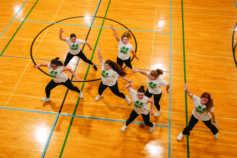 WEB-SM-USC Upstate DANCE Team Feb26_5 The dance team practices at Rec Center gym.